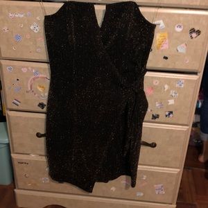 A strapless dress